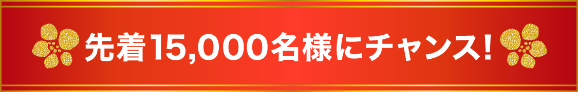 先着 15,500名様にチャンス！