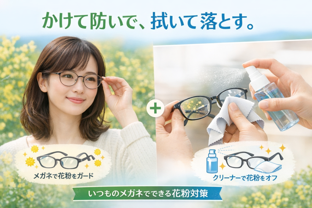 いよいよ花粉到来！メガネで対策しよう！！