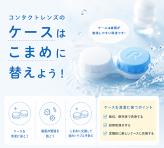 【させぼ五番街】定期的にコンタクトレンズケースも見直ししましょう✨