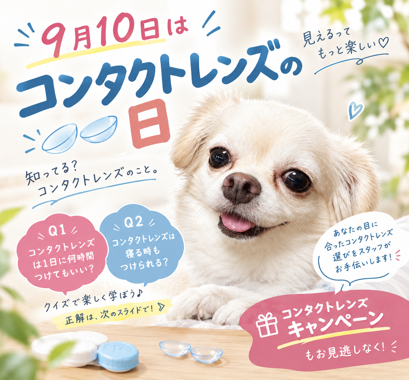 👀9月10日は「コンタクトレンズの日」！