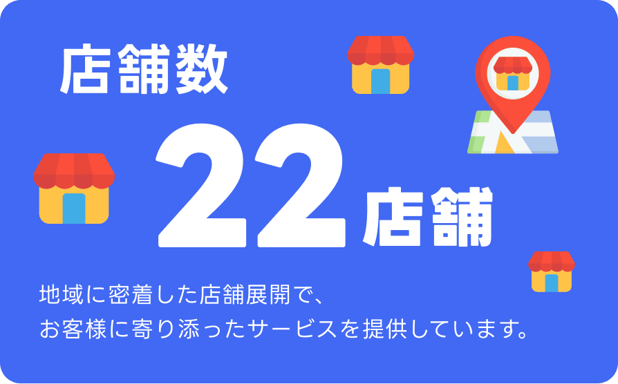 店舗数　22店舗